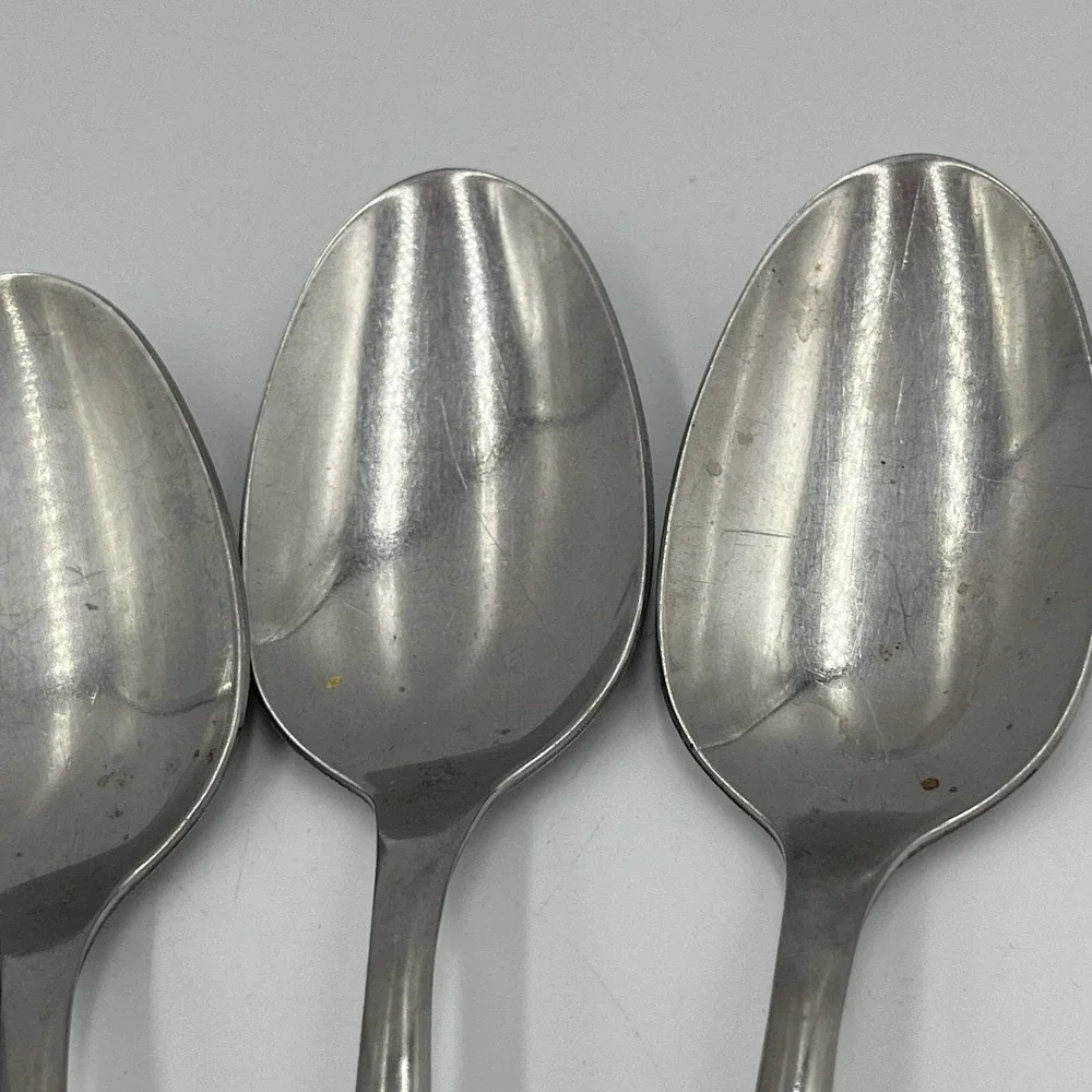 Vintage MCM Radiant Rose Superior Stainless Made In USA Set Of 6 Tablespoons